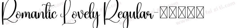 Romantic Lovely Regular字体转换